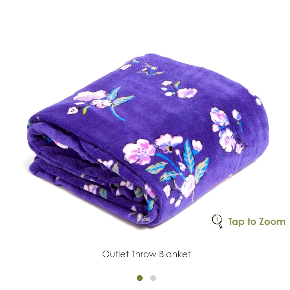 NIB Vera Bradley fleece throw blanket in Wild Roses
